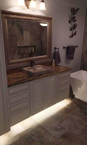 Tampa master bath remodel plumbing